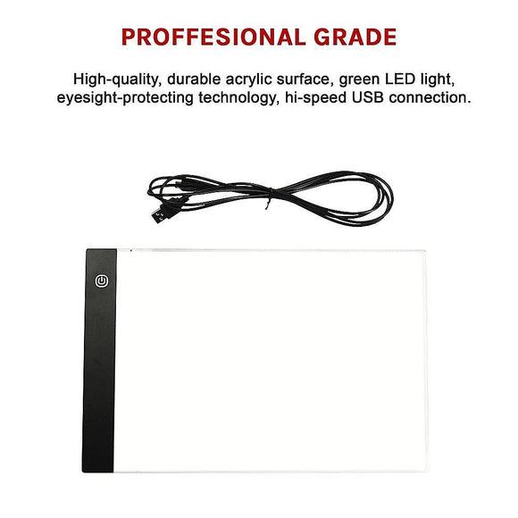 A4 LED Light Box Tracing Board Art Design Stencil Tattoo Copy Drawing Pad - RnR Galore