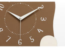 Abstract Modern Wall Clock - Silent Non - Ticking Decorative Clock with Wavy Design & Ceramic Accent(green) - RnR Galore