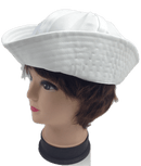 Adult White Sailor Hat Marine Unisex Gob Captain Navy Hen's Night Doughboy Cap - RnR Galore