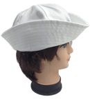 Adult White Sailor Hat Marine Unisex Gob Captain Navy Hen's Night Doughboy Cap - RnR Galore