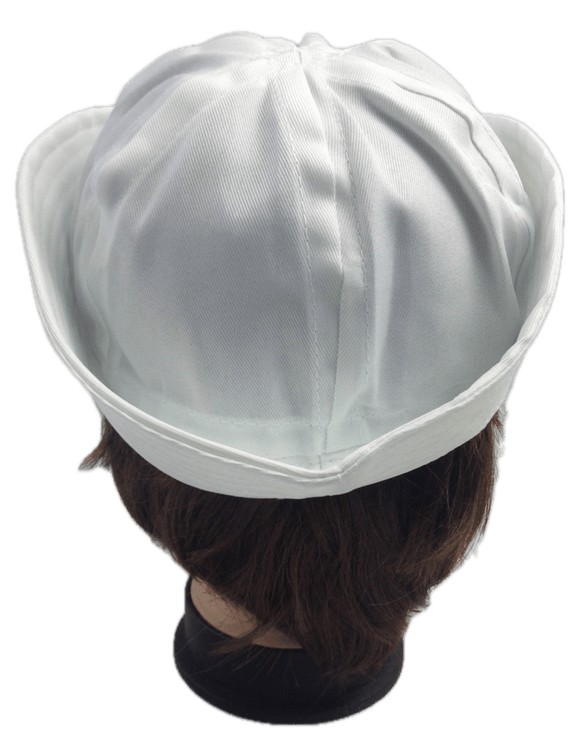 Adult White Sailor Hat Marine Unisex Gob Captain Navy Hen's Night Doughboy Cap - RnR Galore