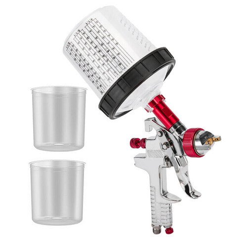 Air HVLP Spray Gun Paint Gun 600CC Gravity Feed Cup 1.4mm 1.7mm 2mm Tip AU Stock - RnR Galore