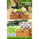 Alfresco 4 Person Picnic Basket Set Wooden Blanket Bag Insulated - RnR Galore