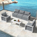 Alfresco 5 - Seater Deep - Seated Patio Set – White - RnR Galore