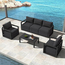 Alfresco 5 - Seater Deep - Seated Patio Set – White - RnR Galore