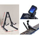 Alpha 34 Inch Classical Guitar Wooden Body Nylon String w/ Stand Beignner Blue - RnR Galore