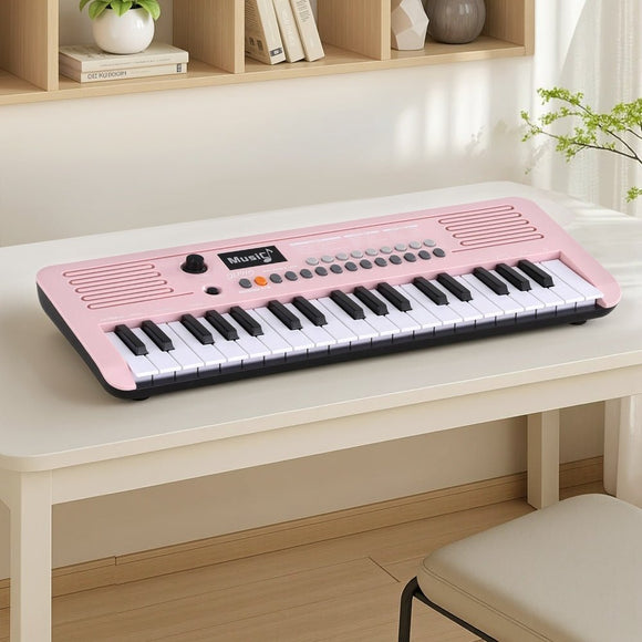 Alpha 37 - Key Digital Piano Keyboard for Kids Beginners Electronic Keyboard Piano Gift Pink - RnR Galore