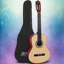 Alpha 39 Inch Classical Guitar Wooden Body Nylon String Beginner Gift Natural - RnR Galore