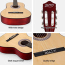 Alpha 39 Inch Classical Guitar Wooden Body Nylon String Beginner Gift Natural - RnR Galore