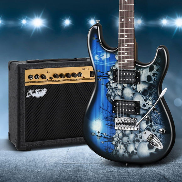 Alpha String Music Instruments Alpha Electric Guitar Music String Instrument 20W Amplifier - RnR Galore