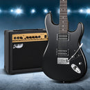 Alpha Electric Guitar Music String Instrument 20W Amplifier Black - RnR Galore