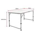Aluminium Folding Table 120cm Portable Indoor Outdoor Picnic Party Camping Tables - RnR Galore
