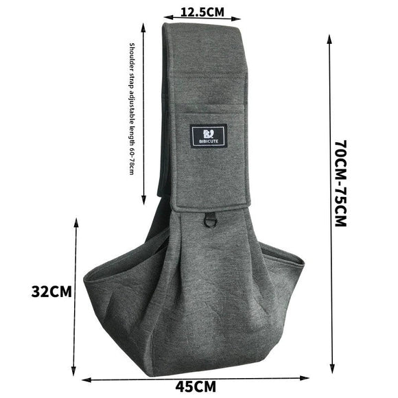Apricot Adjustable Pet Carrier Sling Bag - Comfortable Wide Shoulder Strap Crossbody Tote for Cats and Small Dogs (Up to 13 lbs) - RnR Galore
