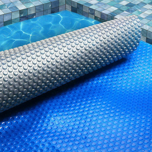 Aquabuddy Pool Cover 11x6.2m 400 Micron Swimming Pool Solar Blanket Blue Silver - RnR Galore