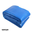 Aquabuddy Pool Cover 500 Micron 10x4m Swimming Pool Solar Blanket Blue Silver 5.5m Roller - RnR Galore