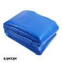 Aquabuddy Pool Cover 500 Micron 6.5x3m Silver Swimming Pool Solar Blanket 5.5m Blue Roller - RnR Galore