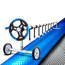 Aquabuddy Pool Cover 500 Micron 7x4m Silver Swimming Pool Solar Blanket 5.5m Blue Roller - RnR Galore