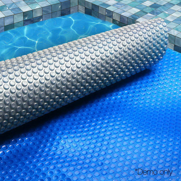 Aquabuddy Pool Cover 500 Micron 9.5x5m Swimming Pool Solar Blanket Blue Silver - RnR Galore