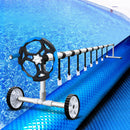 Aquabuddy Pool Cover 8x4.2m 400 Micron Swimming Pool Solar Blanket 5.5m Roller Blue - RnR Galore