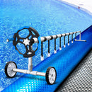 Aquabuddy Pool Cover 9.5x5m 400 Micron Silver Swimming Pool Solar Blanket 5.5m Roller - RnR Galore