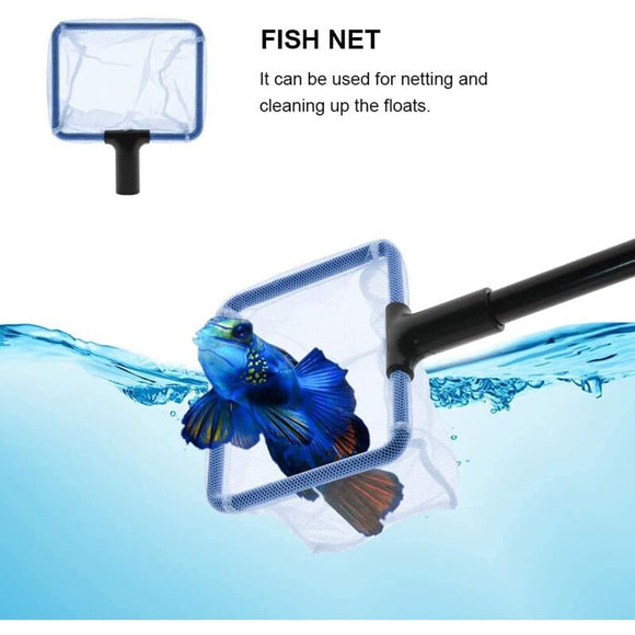 Aquarium Cleaning Kit - 5 In 1 Algae Scraper And Aquarium Gravel Cleaner - Hand Siphon Pump To Drain And Replace Your - RnR Galore