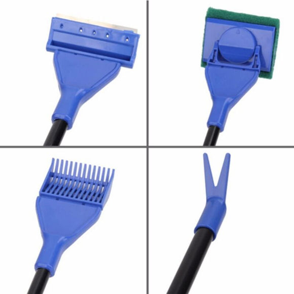 Aquarium Cleaning Kit - 5 In 1 Algae Scraper And Aquarium Gravel Cleaner - Hand Siphon Pump To Drain And Replace Your - RnR Galore