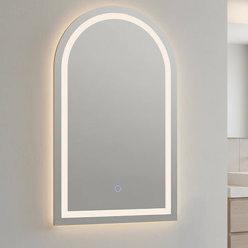 Arched LED Wall Mirror Bathroom Mirrors Makeup Anti - fog 600mm x 1000mm - RnR Galore
