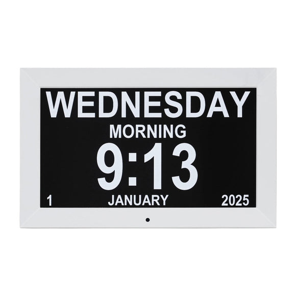 Artiss 10" Digital Day Clock Alarm Calendar Dementia Date Week Desk Clocks White - RnR Galore