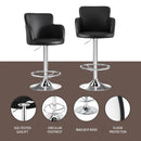Artiss 1x Leather Bar Stools Swivel Adjustable Gas Lift PU Counter Chairs Black - RnR Galore