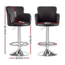 Artiss 1x Leather Bar Stools Swivel Adjustable Gas Lift PU Counter Chairs Brown - RnR Galore