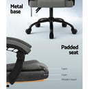Artiss 2 Point Massage Office Chair Fabric Black - RnR Galore
