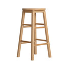 Artiss 2x Bar Stools Round Chairs Wooden Nature - RnR Galore