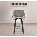 Artiss 2x Bar Stools Swivel Velvet Padded Wooden - RnR Galore