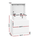 Artiss 2X Bedside Table 2 Drawers Lift - up Storage White - RnR Galore