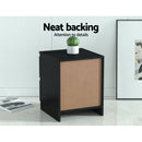 Artiss 2x Bedside Table 2 Drawers - PEPE Black - RnR Galore