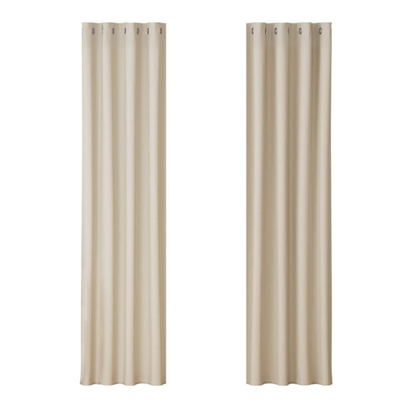 Artiss 2X Blockout Curtains Eyelet 140x230cm Beige - RnR Galore