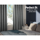 Artiss 2X Blockout Curtains Eyelet 140x230cm Grey Shine - RnR Galore