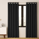 Artiss 2X Blockout Curtains Eyelet 240x230cm Black - RnR Galore