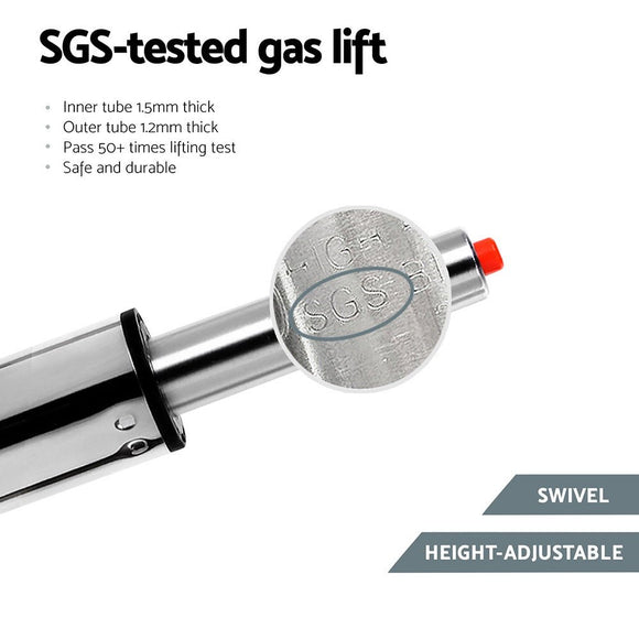 Artiss 2x Leather Bar Stools Swivel Adjustable Gas Lift PU Counter Chairs Brown - RnR Galore