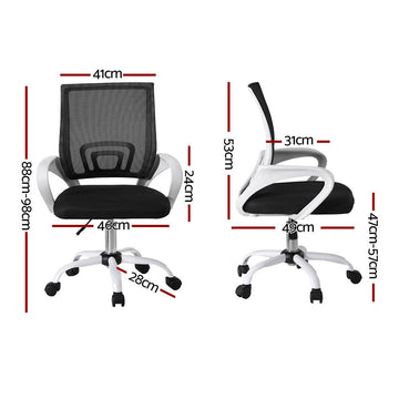 Artiss 2x Office Chair Mesh Computer Gaming Desk Chairs Work Study Mid Back - RnR Galore
