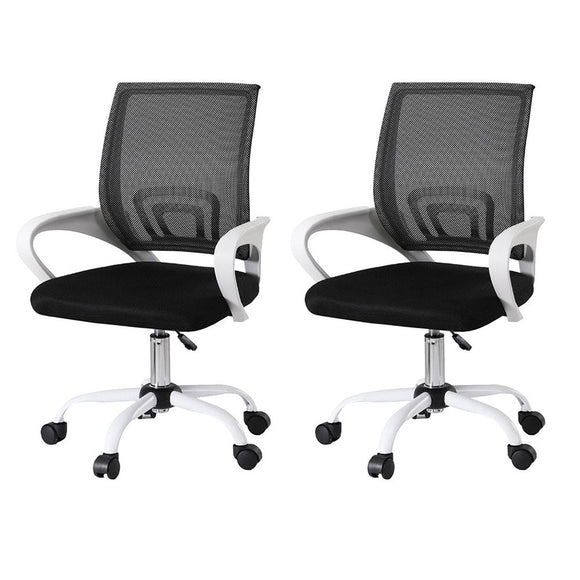 Artiss 2x Office Chair Mesh Computer Gaming Desk Chairs Work Study Mid Back - RnR Galore