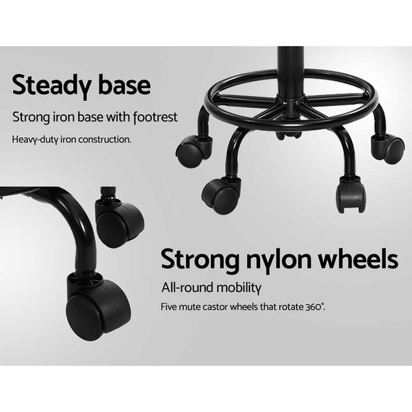 Artiss 2x Salon Stool Round Swivel Chair - RnR Galore