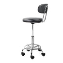Artiss 2x Salon Stool Swivel Chair Backrest Black - RnR Galore