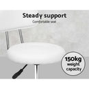 Artiss 2x Salon Stool Swivel Chair Backrest White - RnR Galore