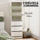 Artiss 3 Chest of Drawers Tallboy Cabinet White - RnR Galore