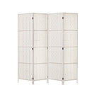 Artiss 4 Panel Room Divider Screen Privacy Timber Foldable Dividers Stand White - RnR Galore