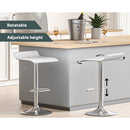 Artiss 4x Bar Stools Faux Leather Chair White - RnR Galore