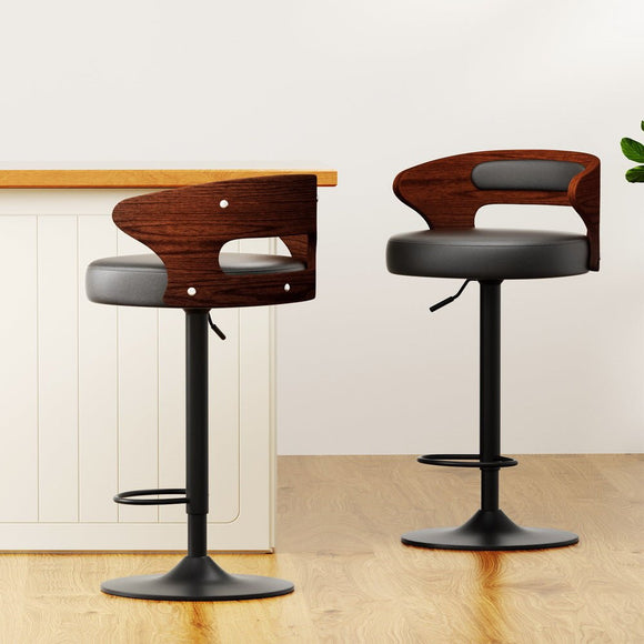 Artiss 4x Bar Stools Gas Lift Faux Leather - RnR Galore