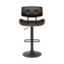 Artiss 4x Bar Stools Gas Lift Leather All Black - RnR Galore