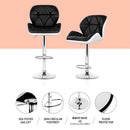 Artiss 4x Bar Stools Gas Lift Padded Leather Black & White - RnR Galore